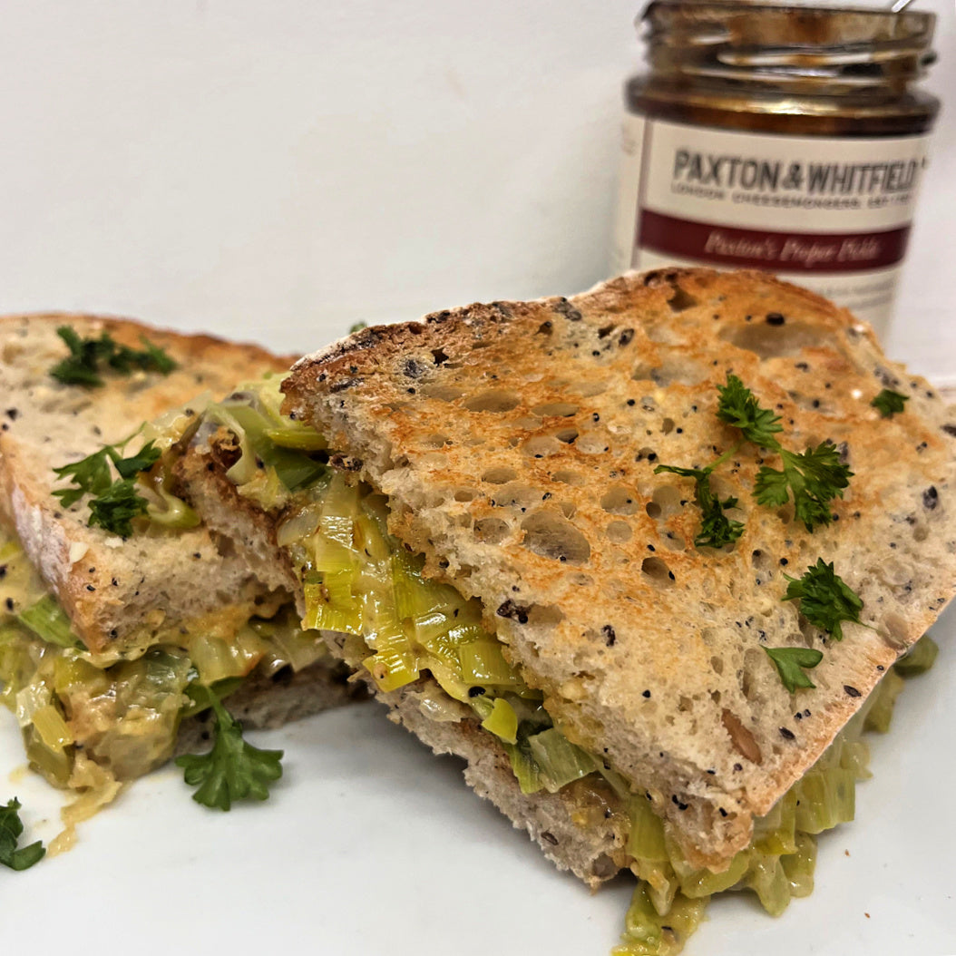 Yoredale, Leek and Proper Pickle Cheese Toastie