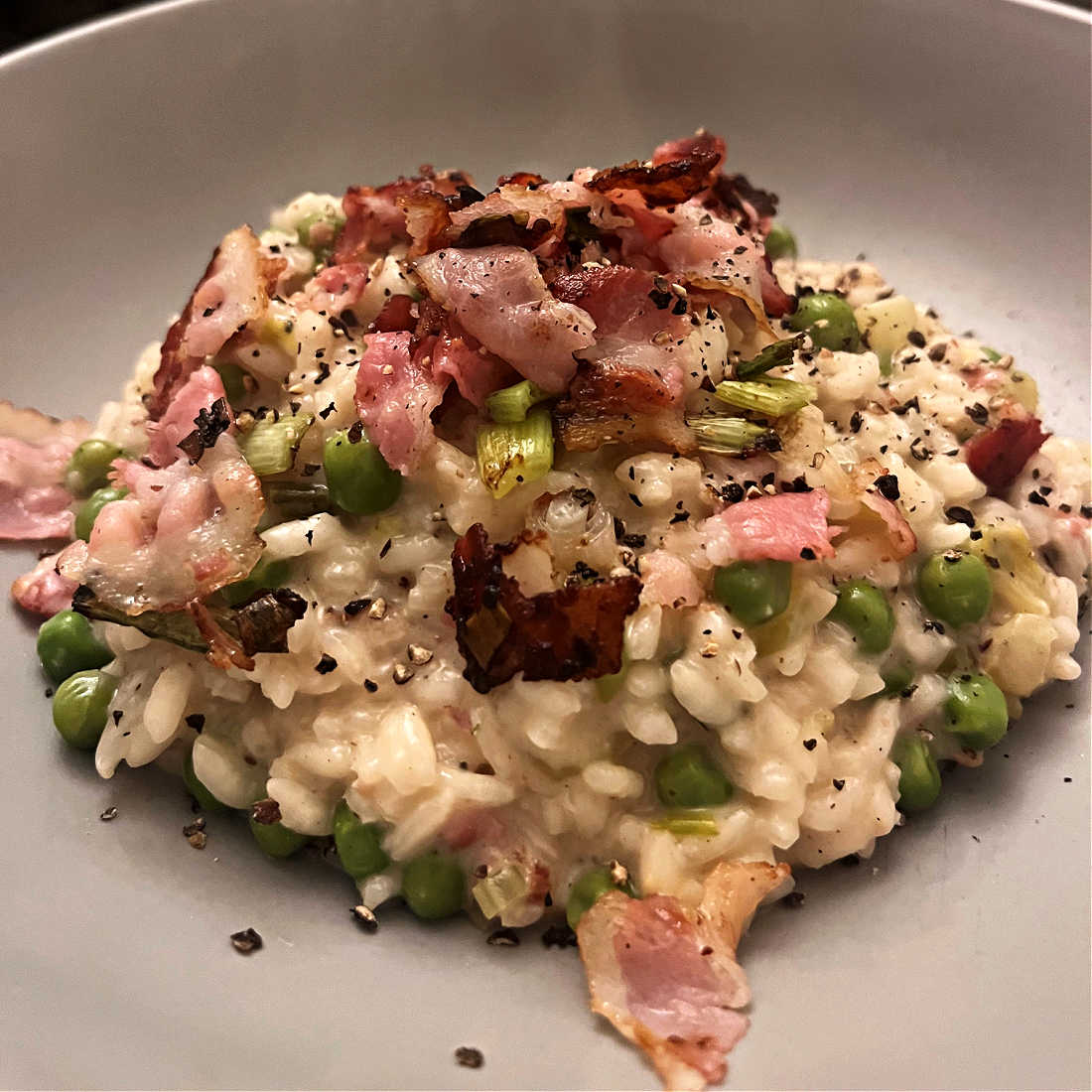 Schnebelhorn, Pancetta & Pea Risotto