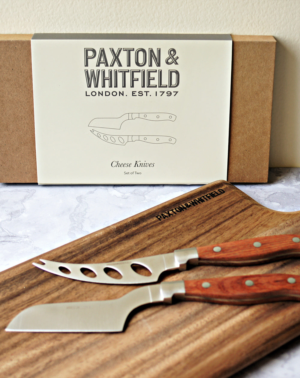 Paxton's set of two knives Cheese knives designed for artisan cheese