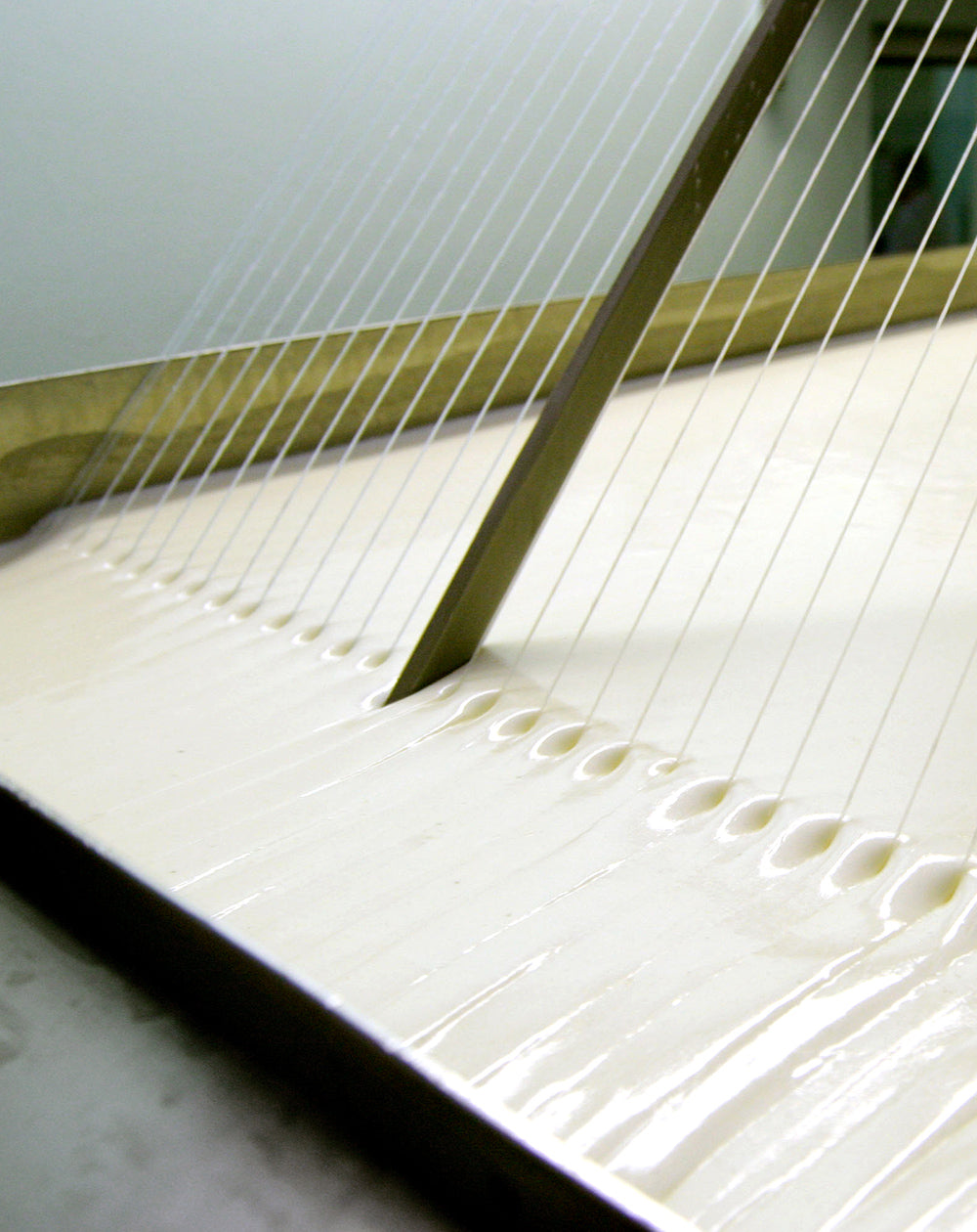 close up of cashel blue cheese being made