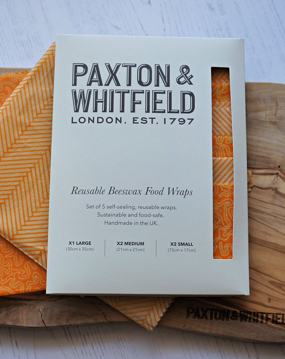 Re-usable Beeswax Cheese Wraps - Pack of 5