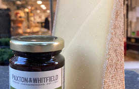 black garlic pickle with comté cheese outside paxton and whitfield shop