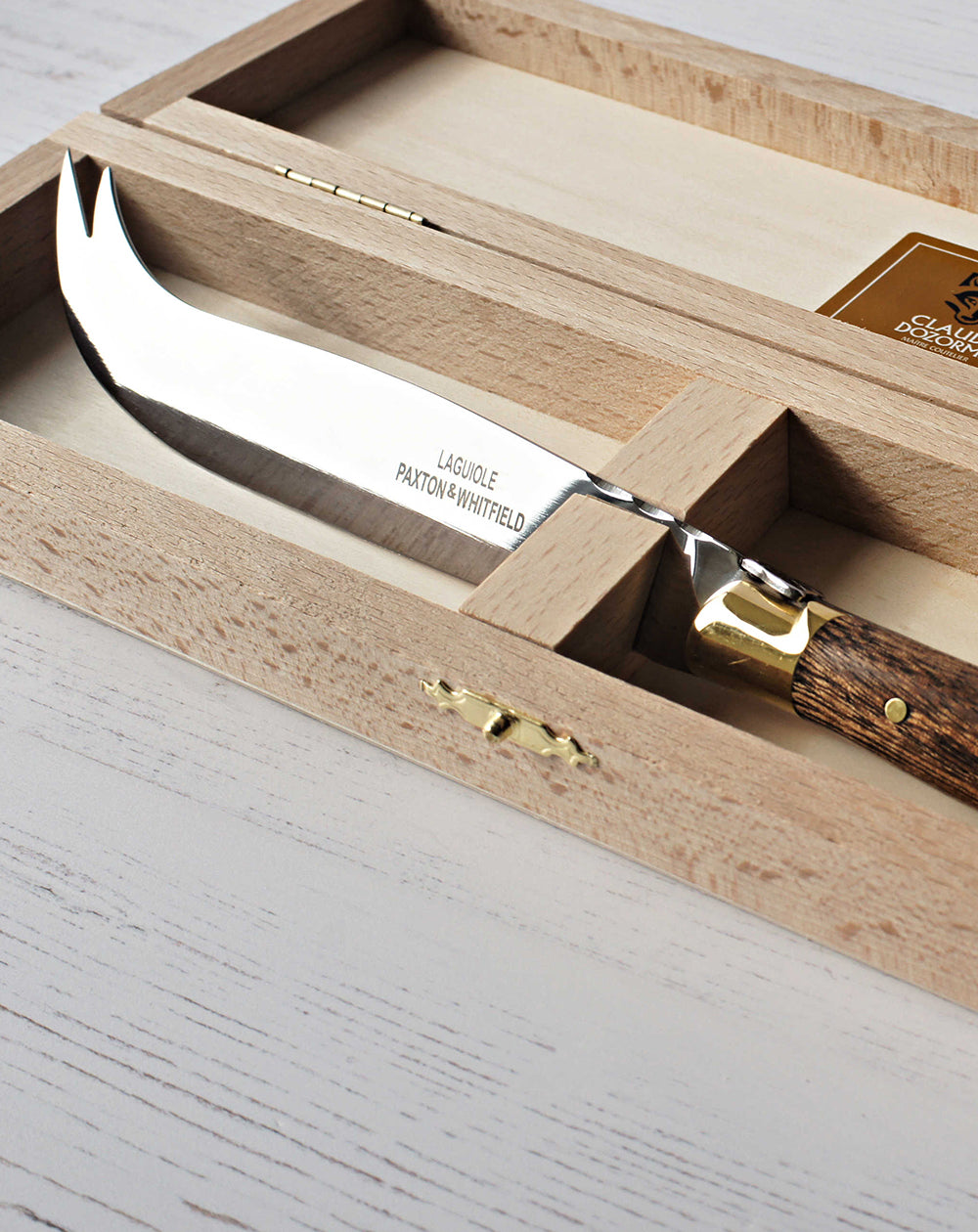 Cheese Knife Exotic Wood Dozorme Made by luxury Master Cutler Claude Dozorme