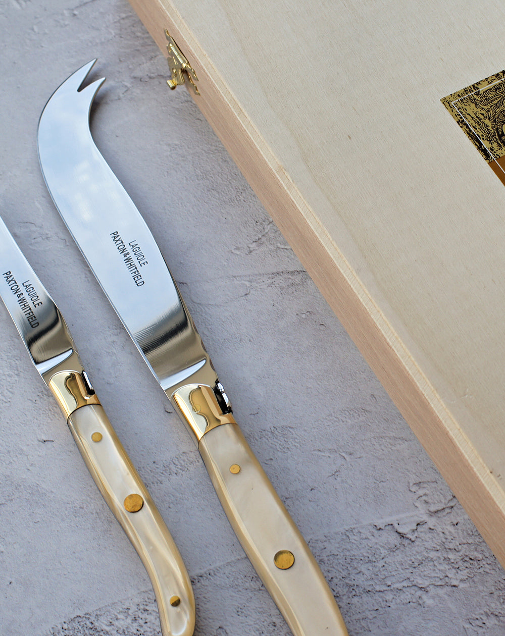 Cheese Knife Pearlescent Dozorme Made by luxury Master Cutler Claude Dozorme