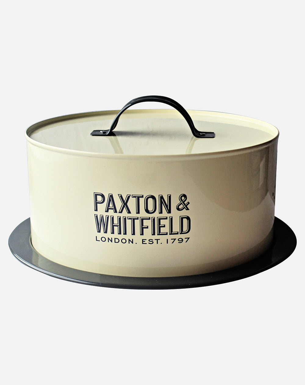 detail shot of the paxton and whitfield metal cheese cloche