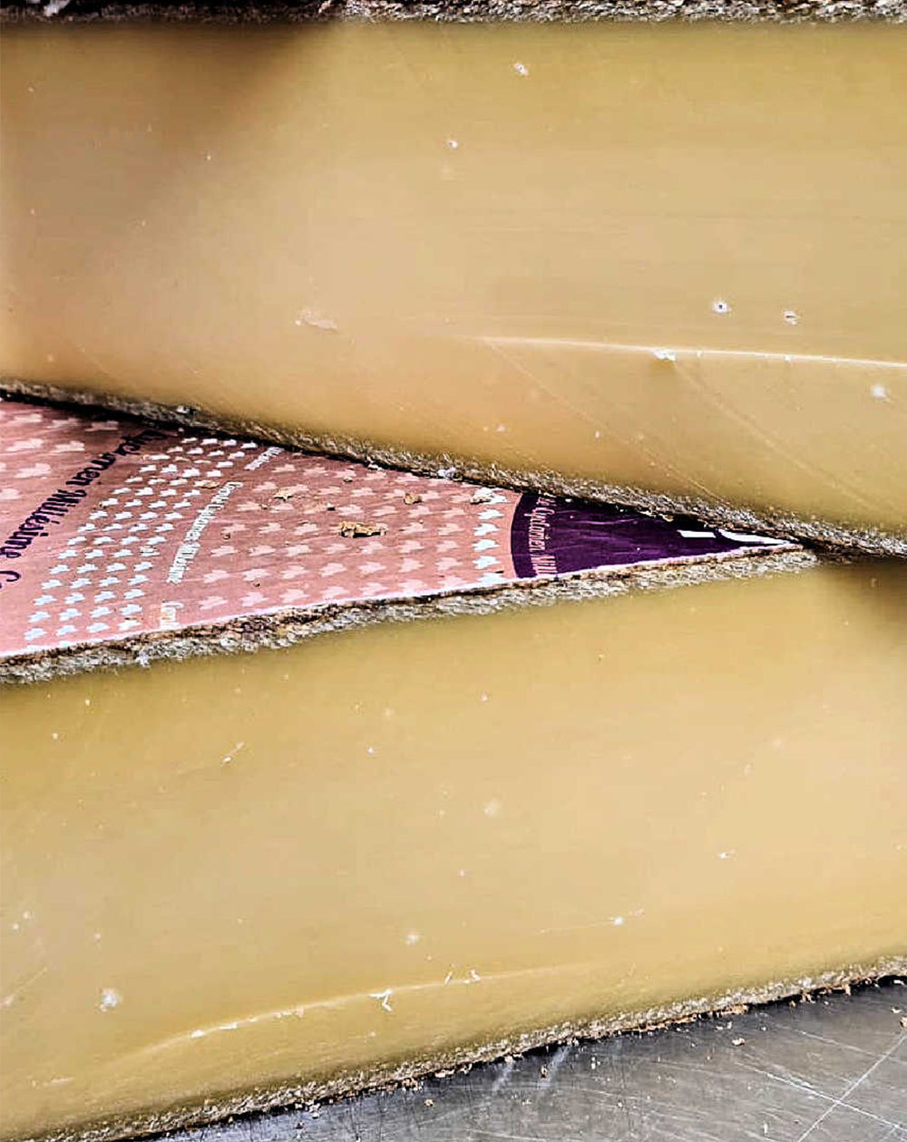 close up of Comté vieux cheese 