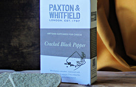 paxton and whitfield box of cracked black pepper artisan oatcakes for cheese