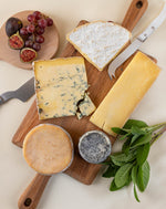 Two-Handled Acacia Wood Cheese Board for sharing