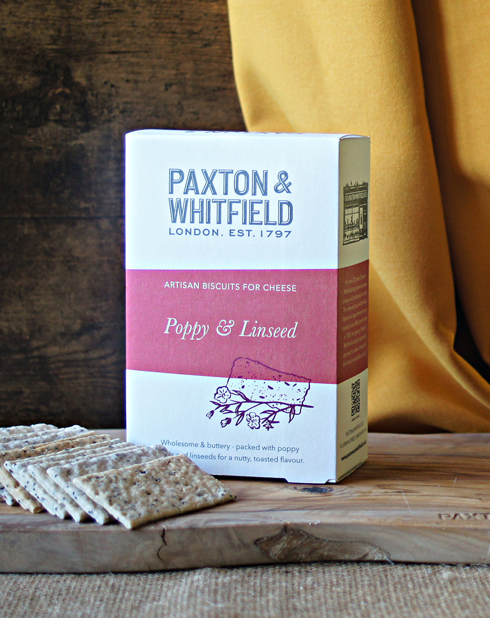 Paxton & Whitfield's Poppy & Linseed - Artisan Biscuits for Cheese