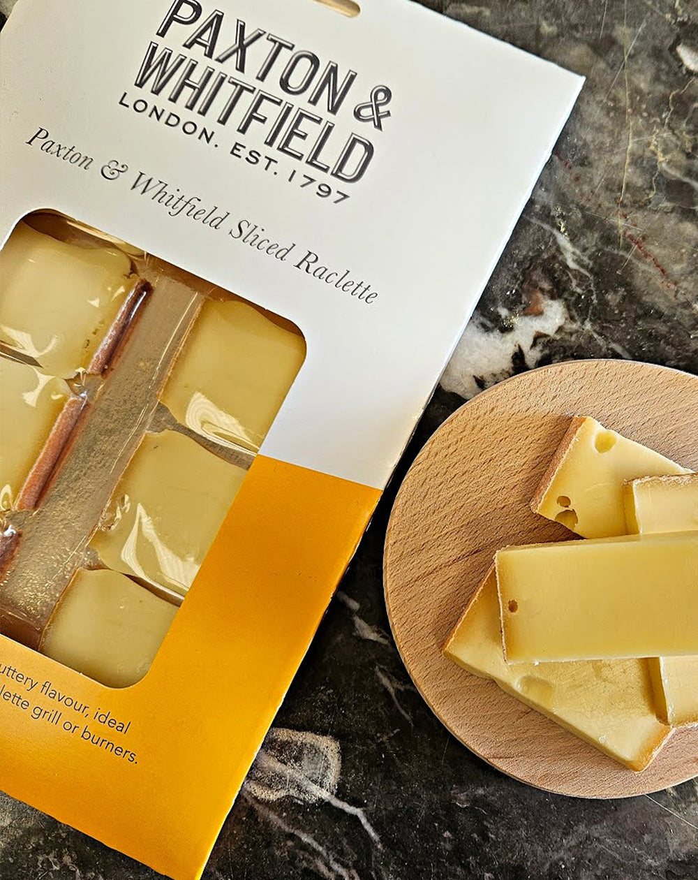 paxton & whitfield pre sliced raclette melting cheese