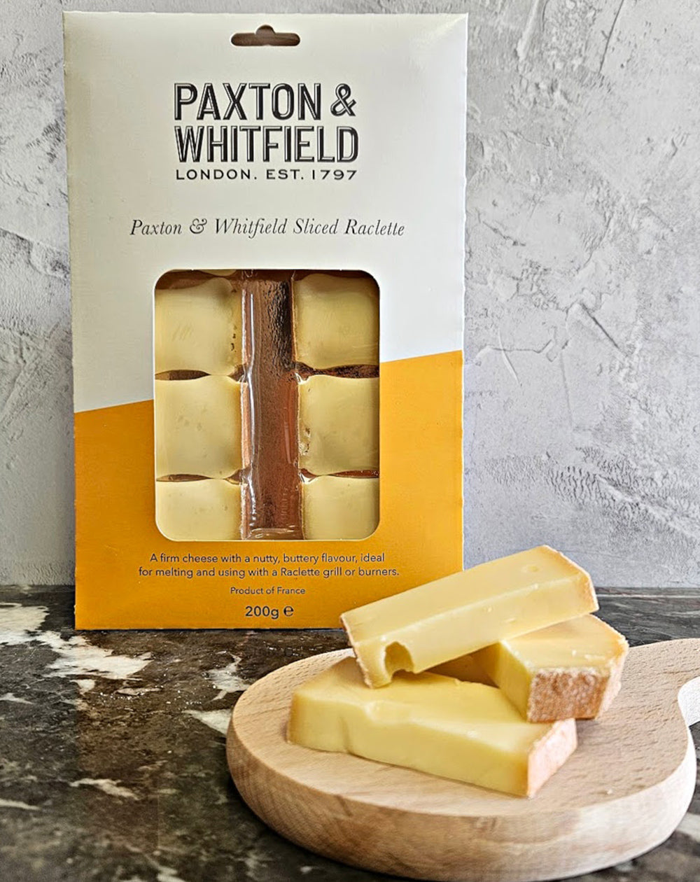 paxton & whitfield pre sliced raclette melting cheese