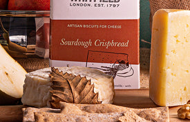 hand baked rye sourdough crispbread crackers for cheese