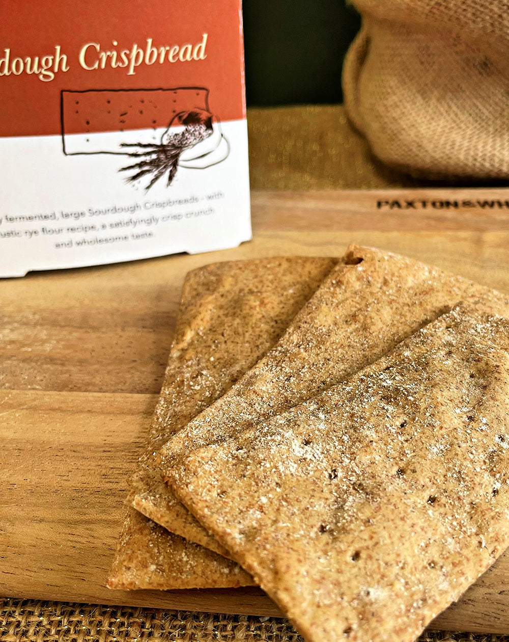 hand baked rye sourdough crispbread crackers for cheese