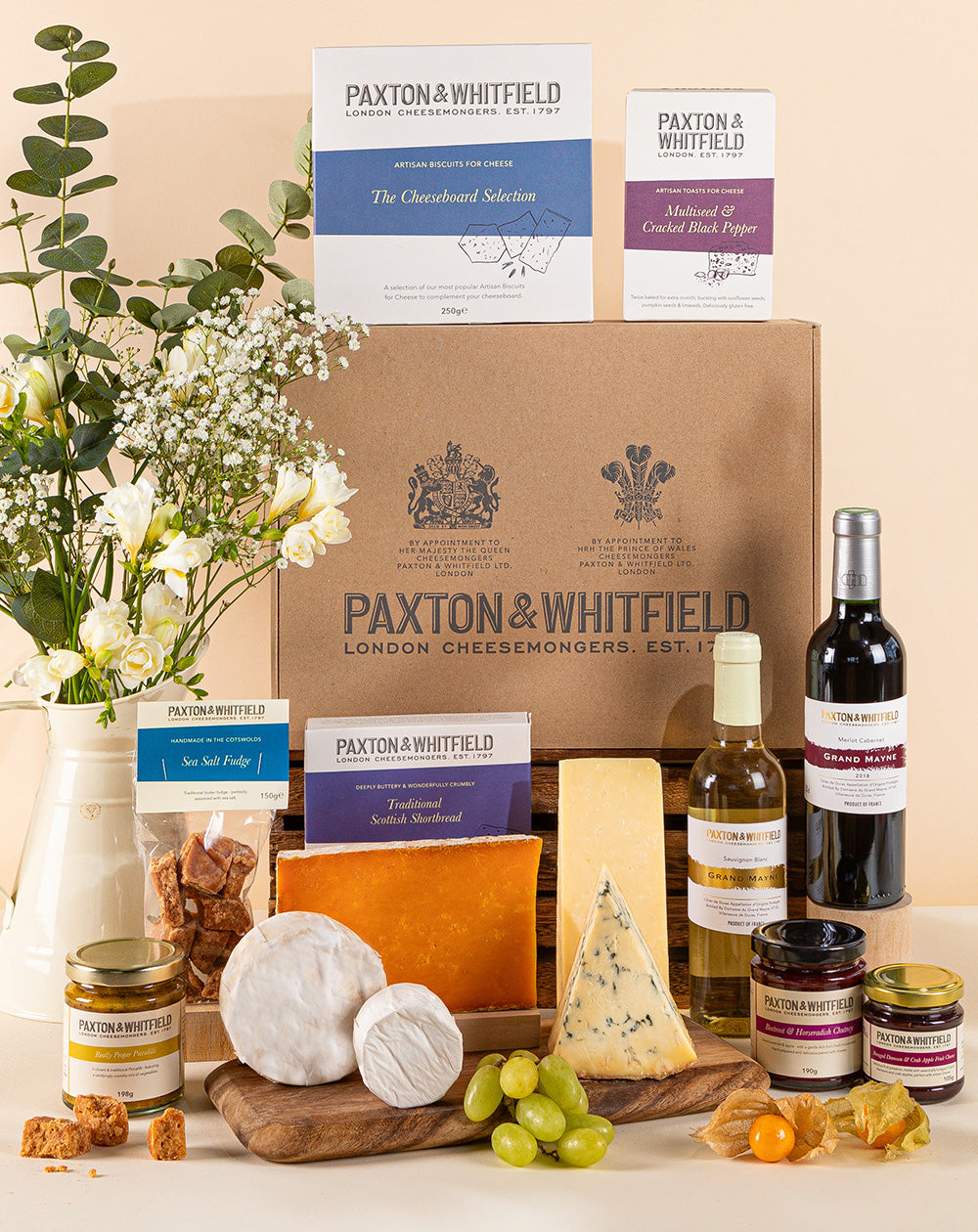 Paxton & Whitfield - The Cambridge Cheese & Wine Hamper Gift