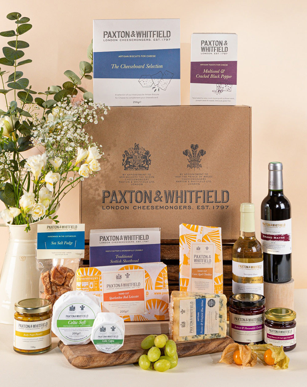 Paxton & Whitfield - The Cambridge Cheese & Wine Hamper Gift