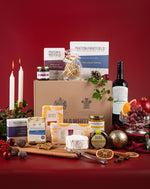 paxton and whitfield cheese hamper with selection of chutneys and accompliments